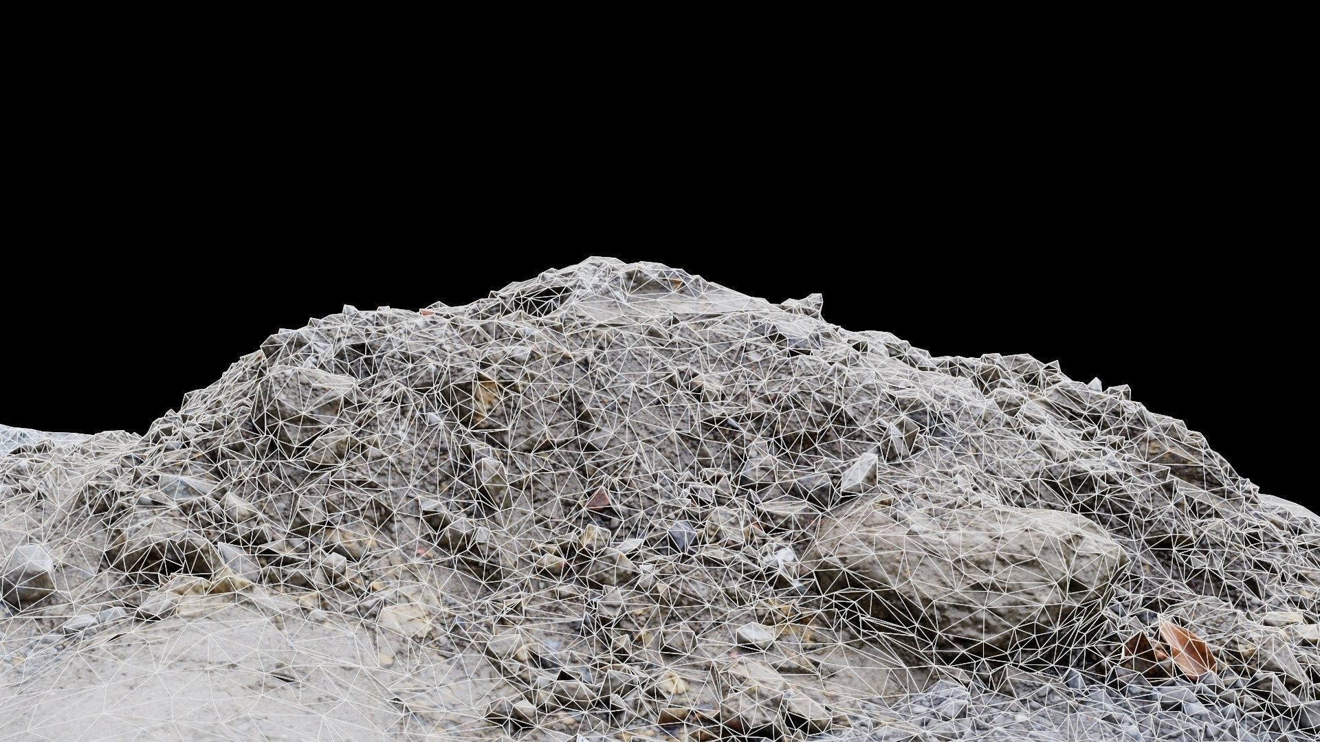 Sand and Stone Low-poly 3D model_11
