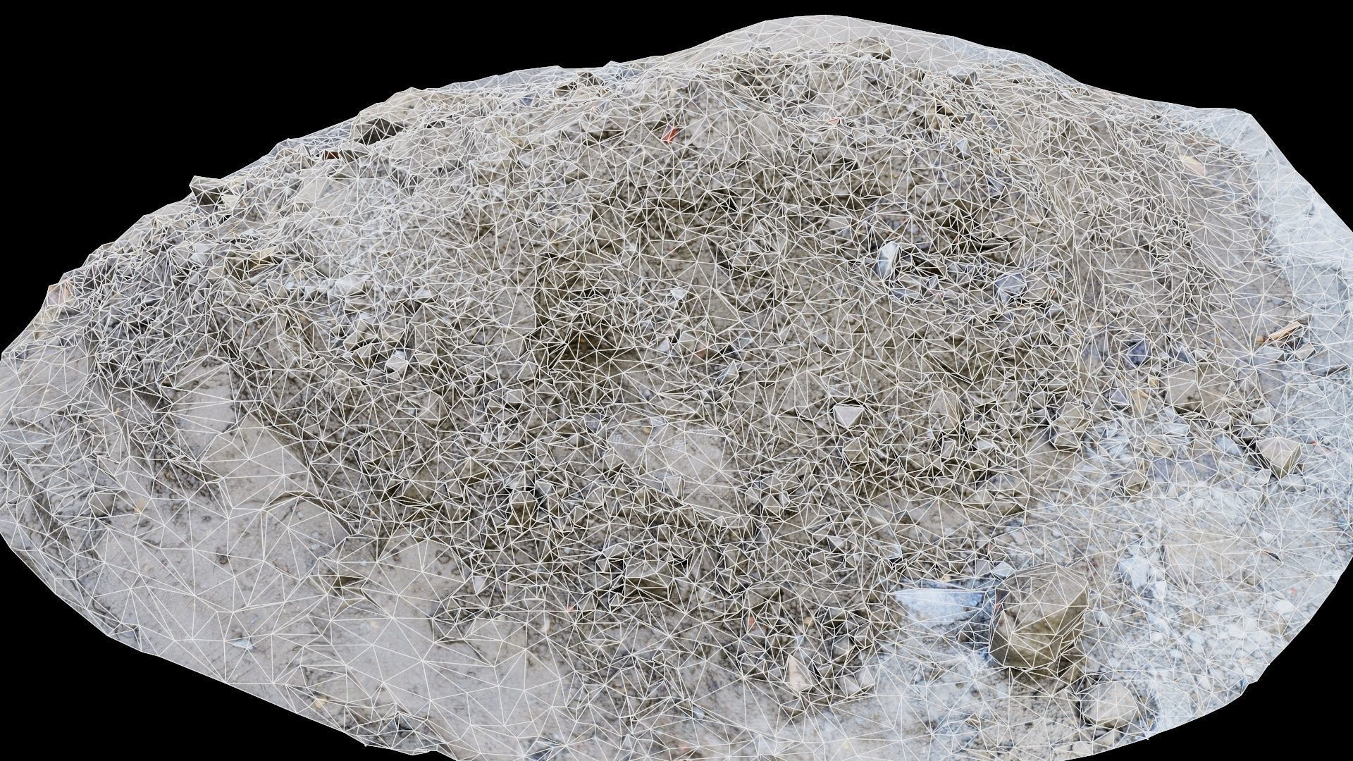 Sand and Stone Low-poly 3D model_10