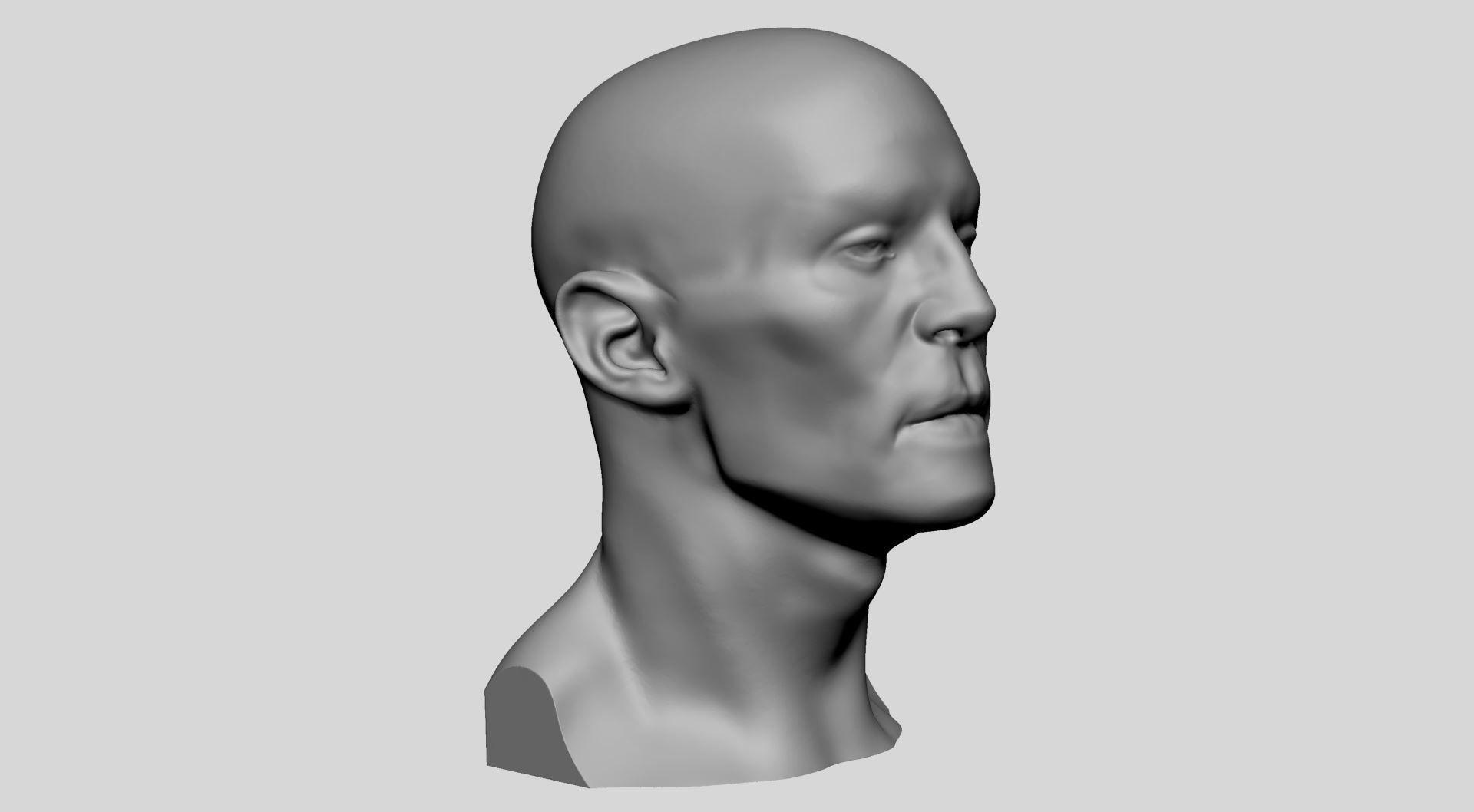 Base Male Head v5 3D model_1