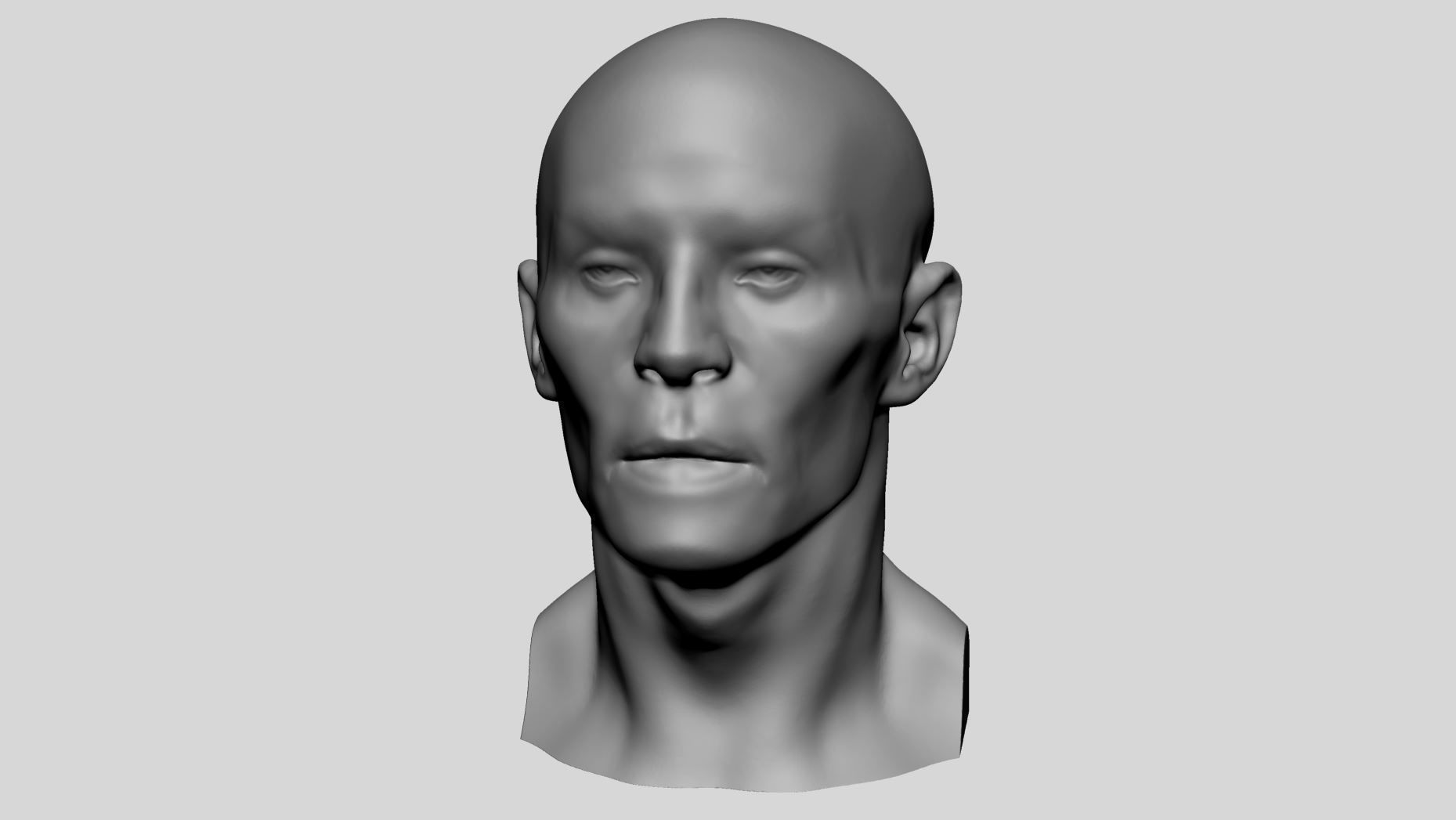 Base Male Head v5 3D model_7
