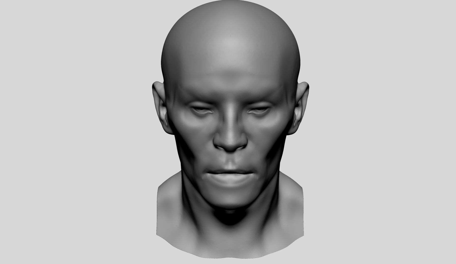 Base Male Head v5 3D model_8