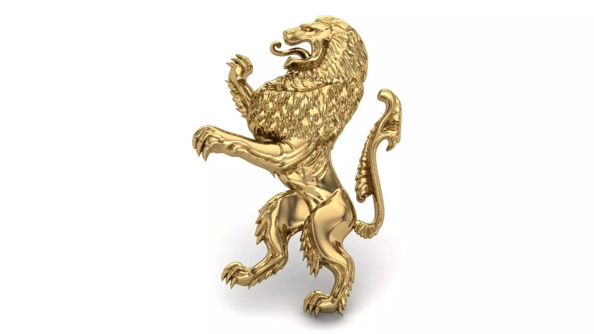 lion pendent 3D print model_0