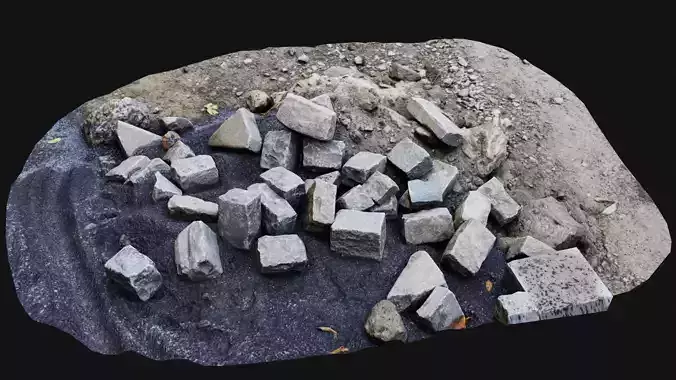 Grind and Stones Low-poly 3D model