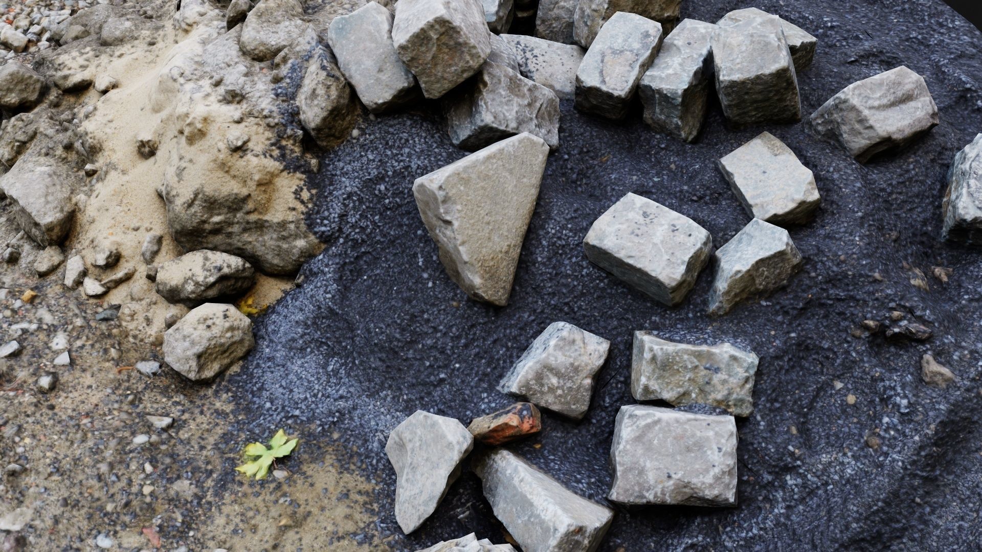 Grind and Stones Low-poly 3D model_9