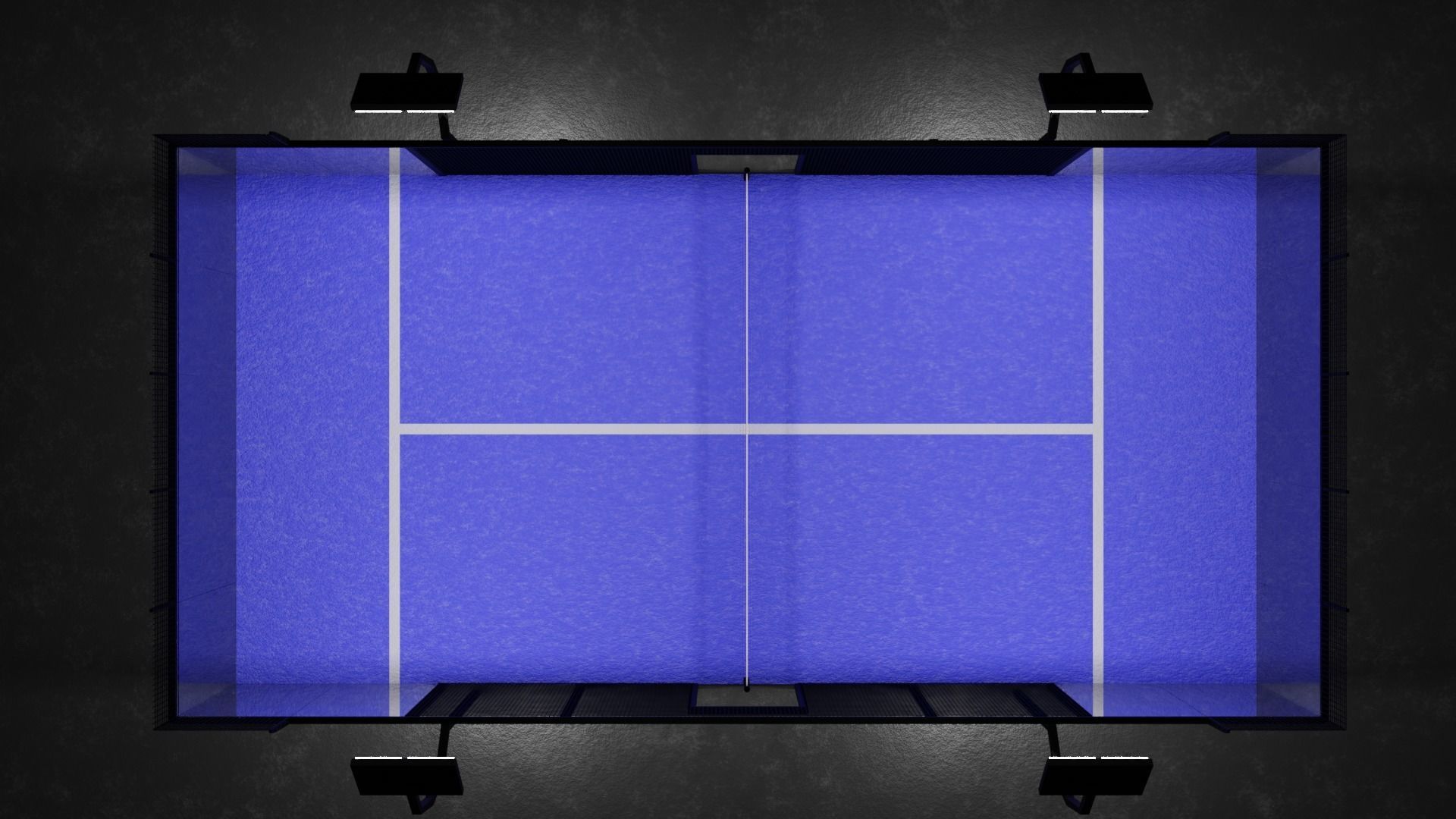 Padel court 3D model_5