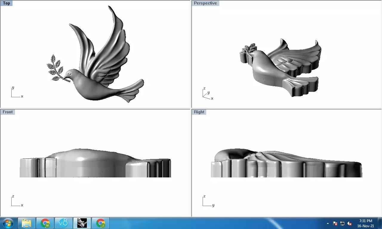 flying bird 3D print model