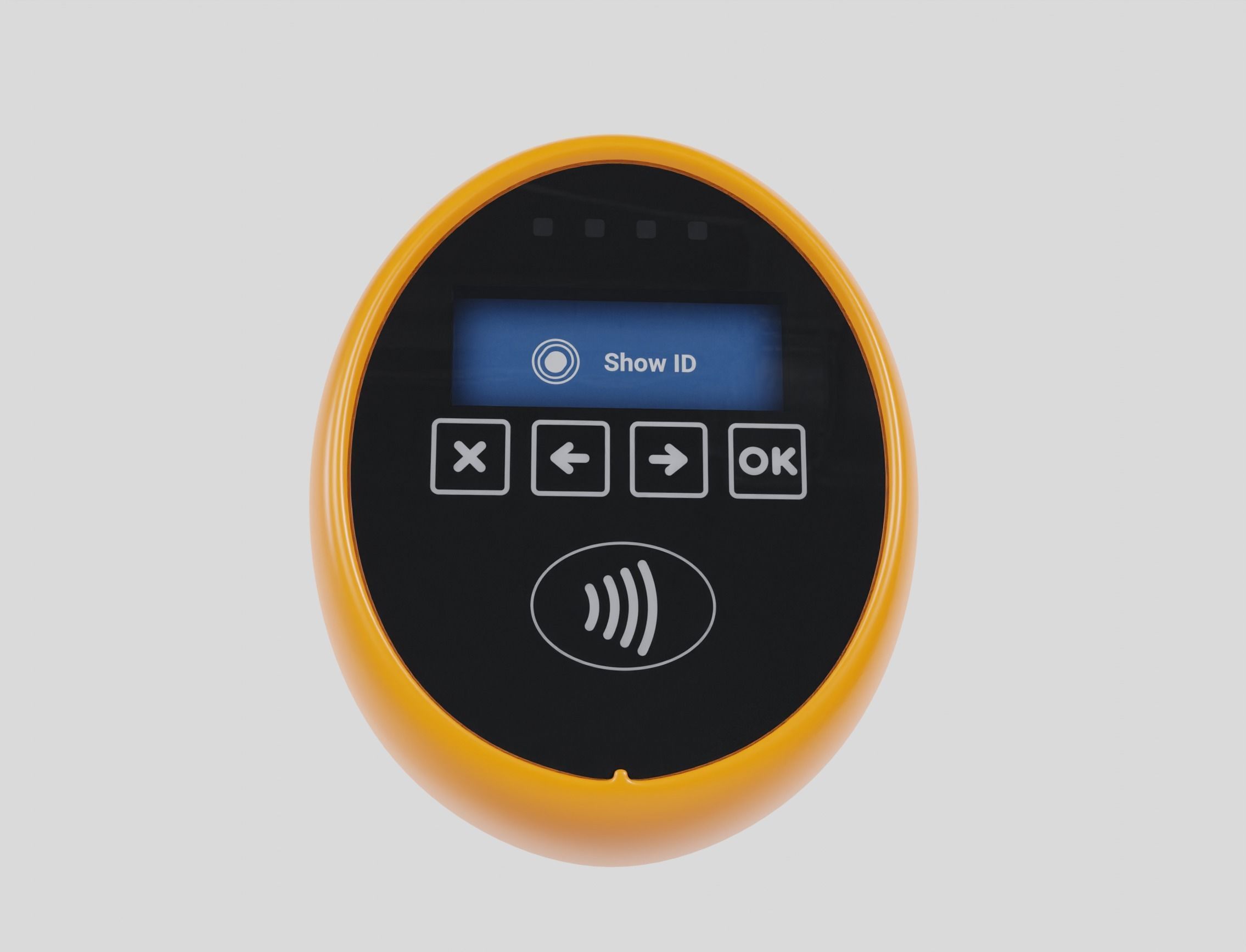 Wall Card ID Validator Reader 3D model_1