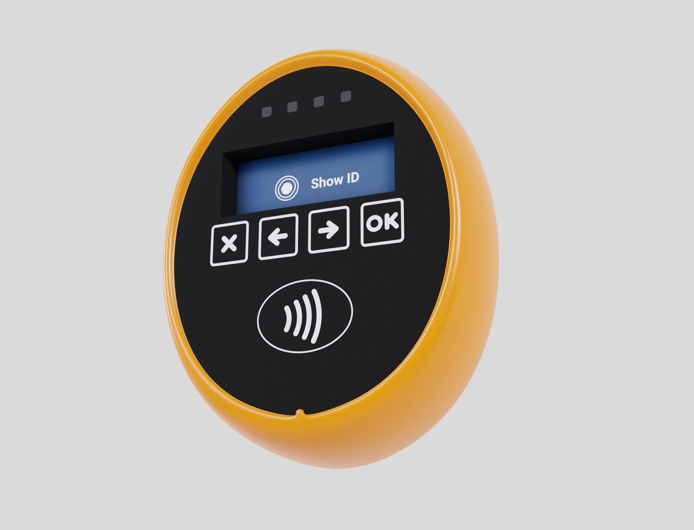 Wall Card ID Validator Reader 3D model_2