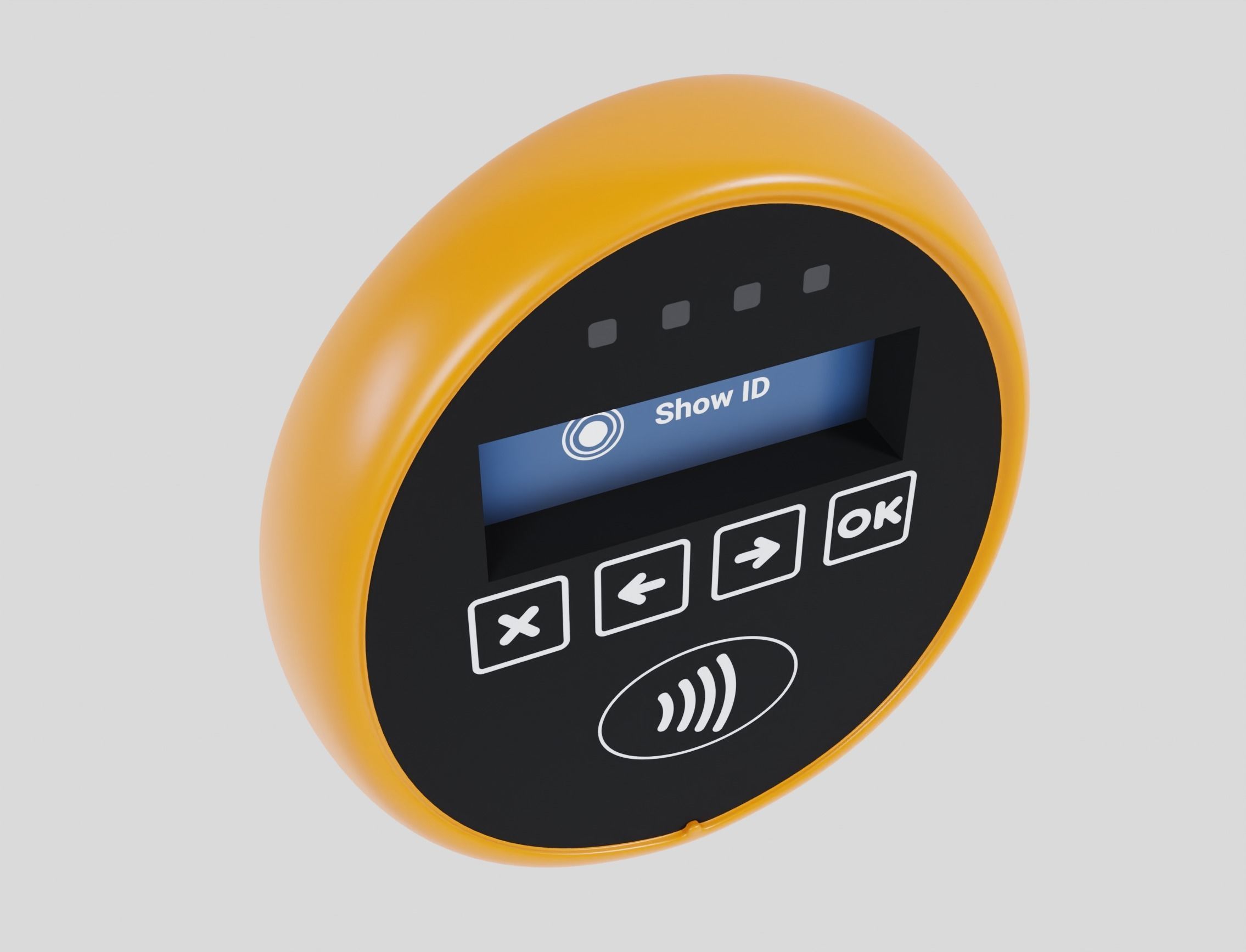 Wall Card ID Validator Reader 3D model_4