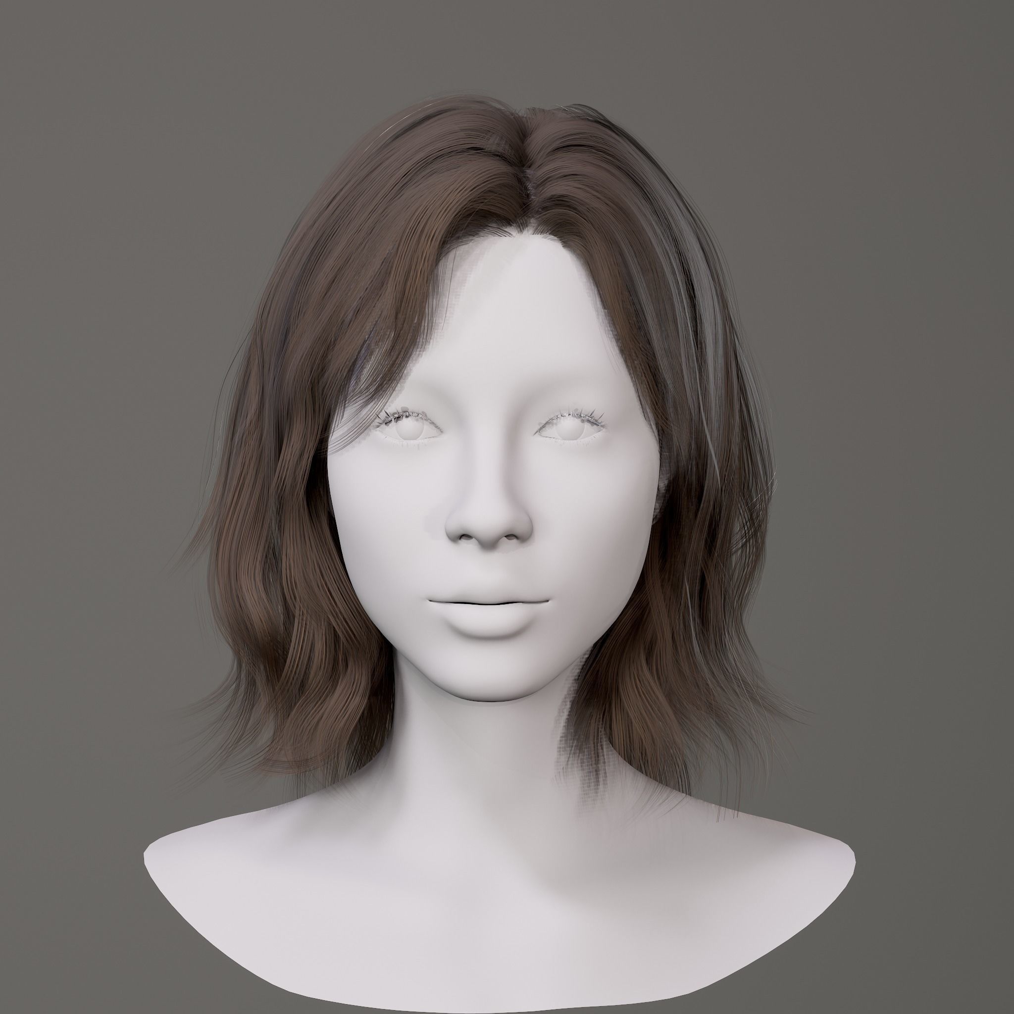 Real Time Hair Assets Low-poly 3D model_3