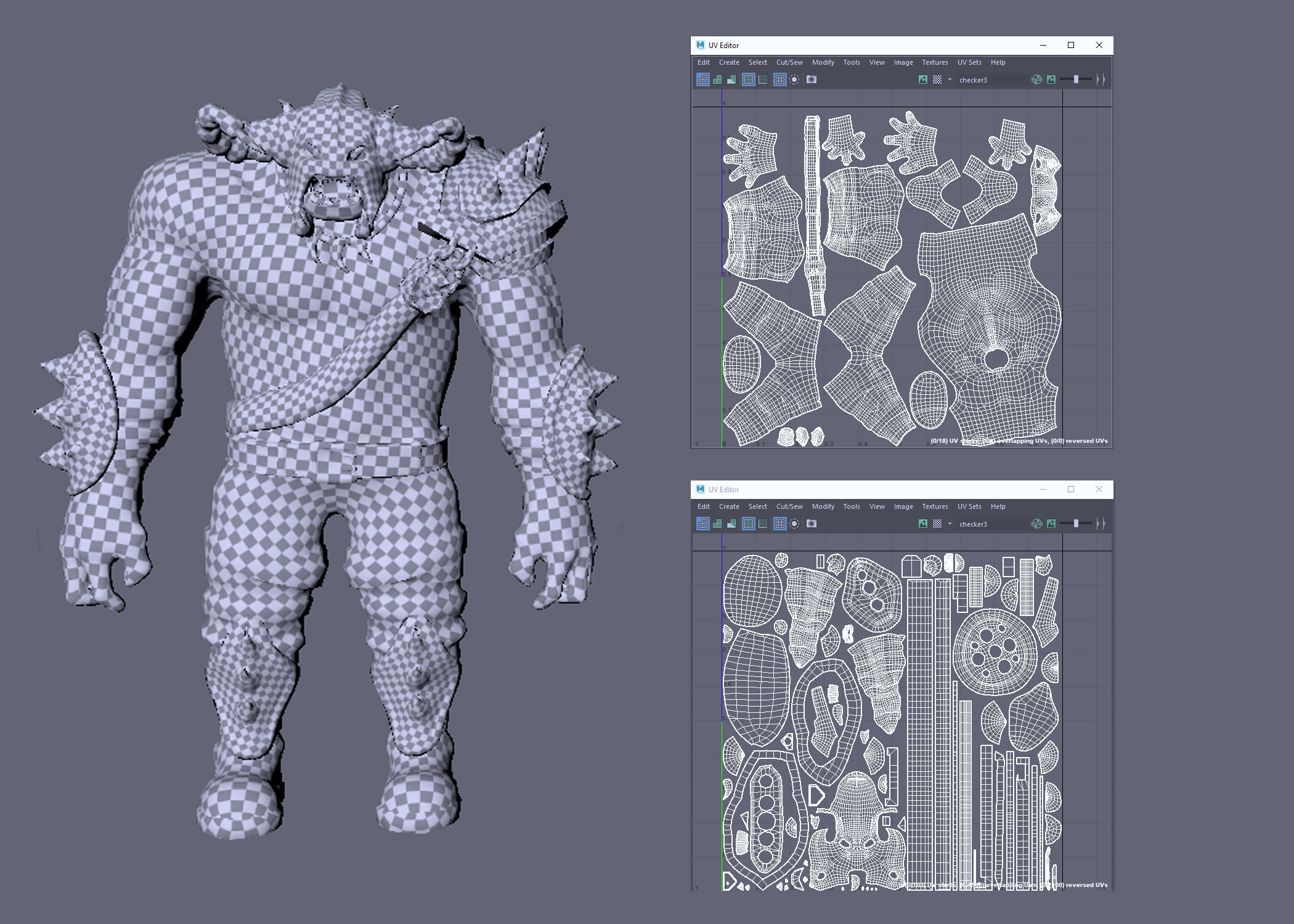 Orc Warrior Low-poly 3D model_8