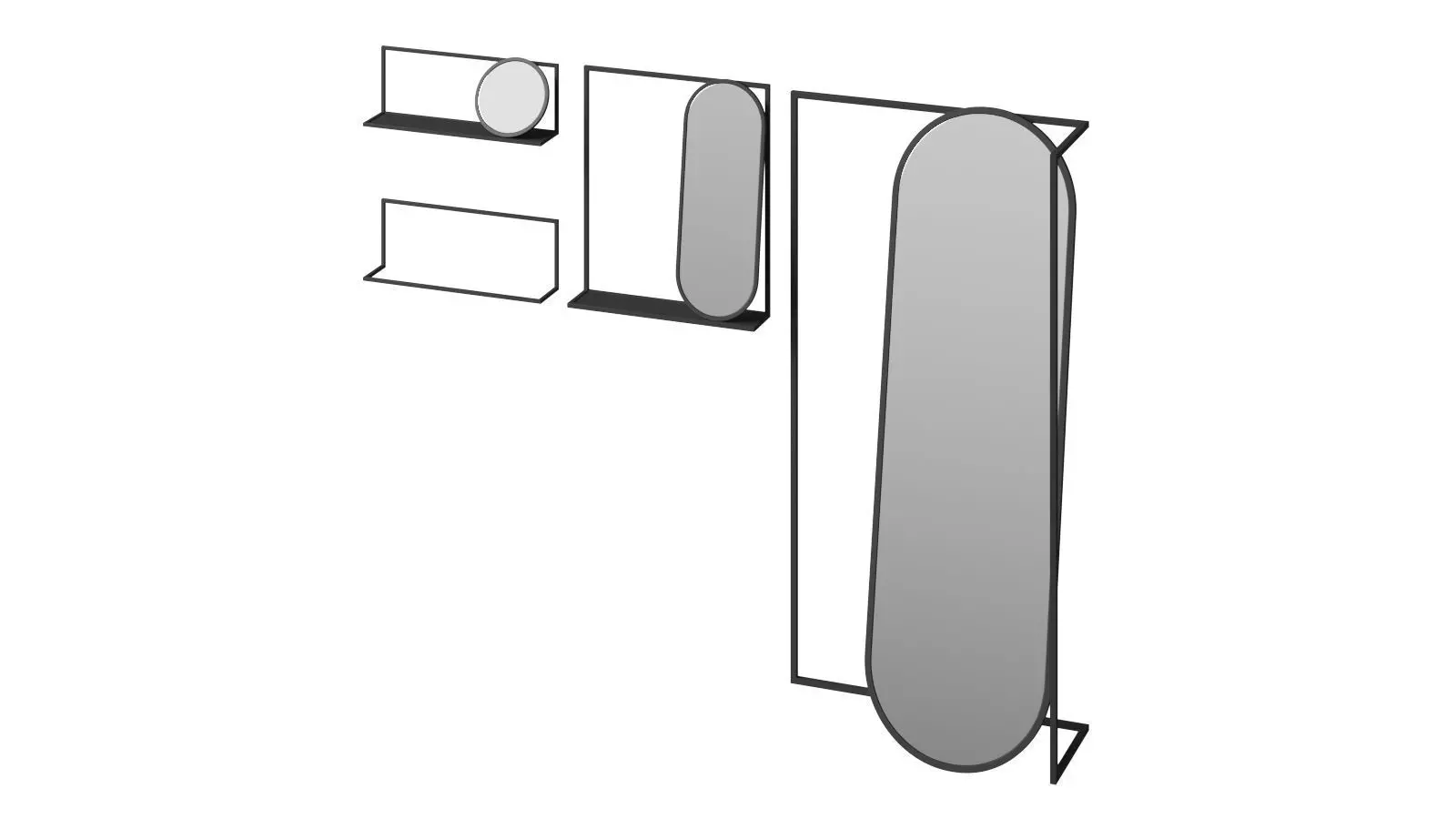 Frame Wall Mirror by Nendo 3D model_0