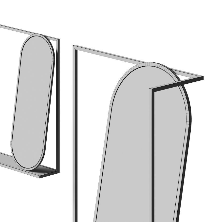 Frame Wall Mirror by Nendo 3D model_2