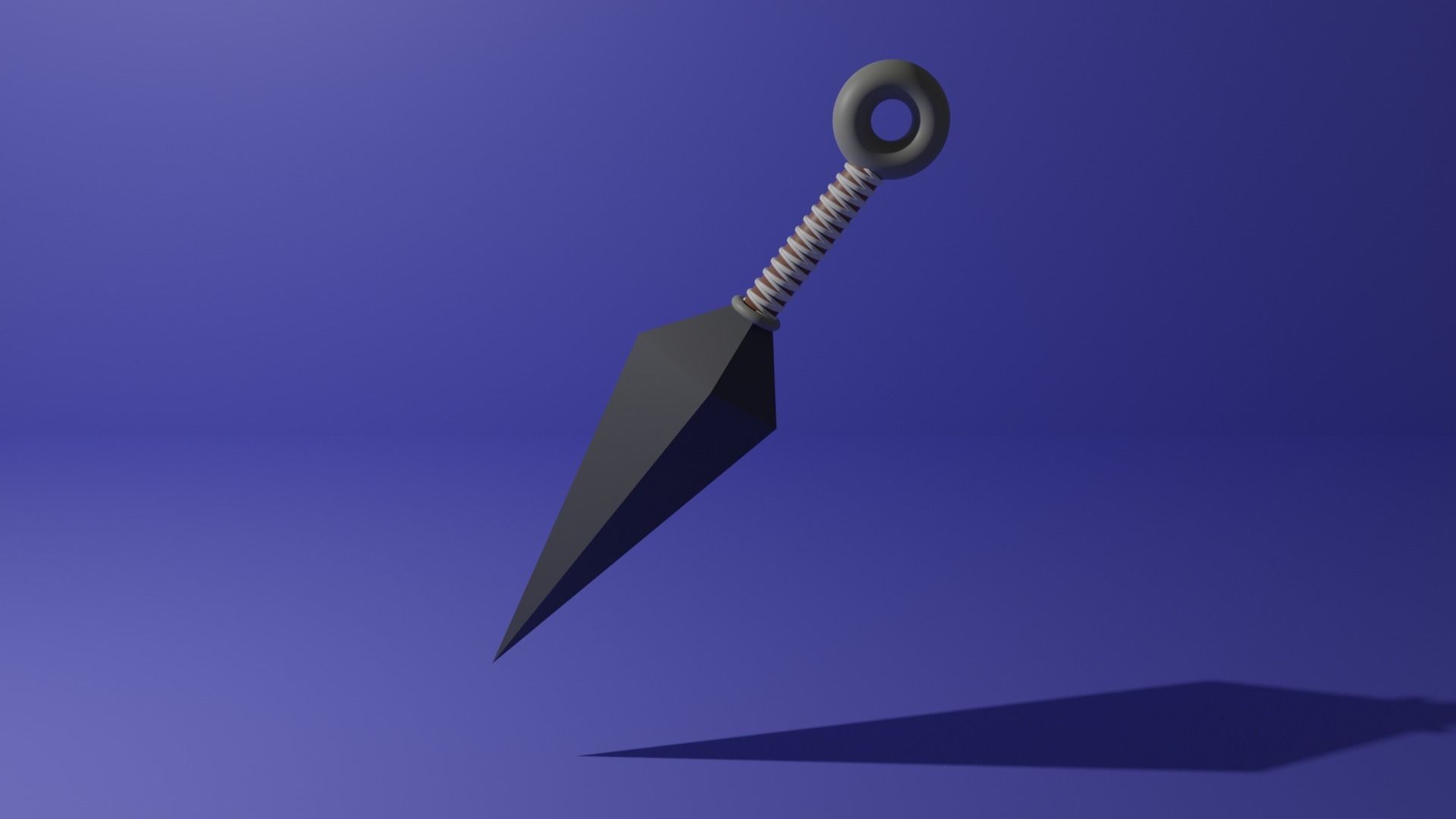 Kunai spike Free low-poly 3D model_4