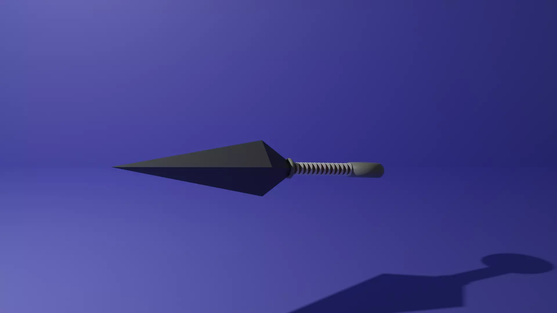 Kunai spike Free low-poly 3D model_0