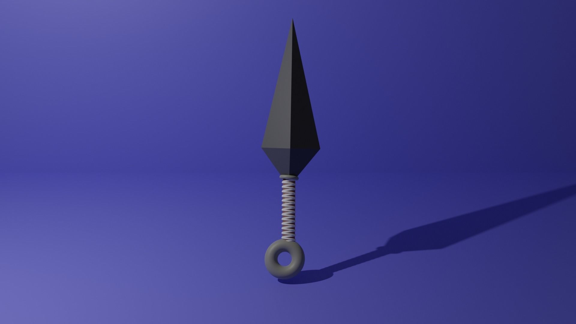 Kunai spike Free low-poly 3D model_2