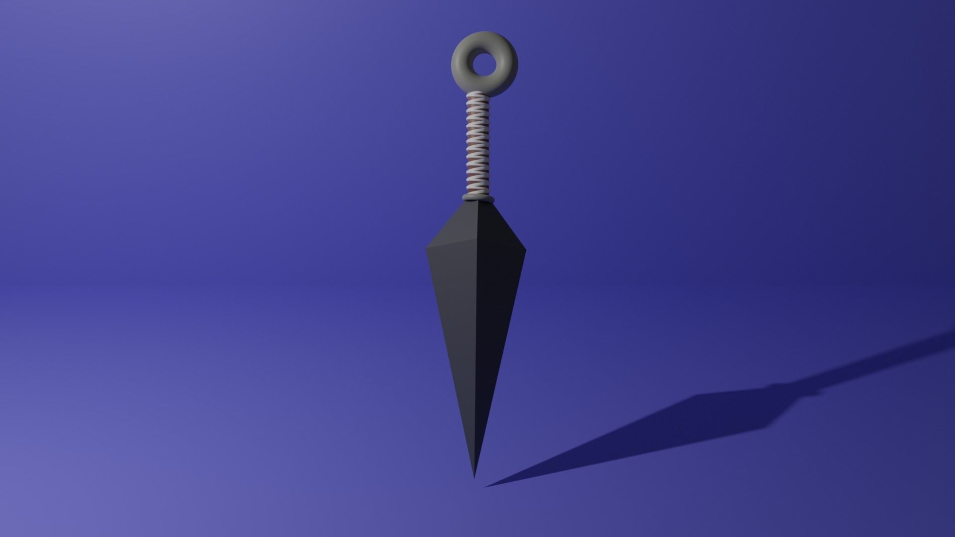 Kunai spike Free low-poly 3D model_3