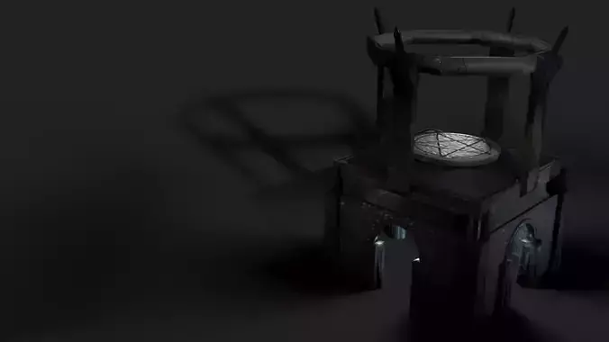 Crypt tower with light shining