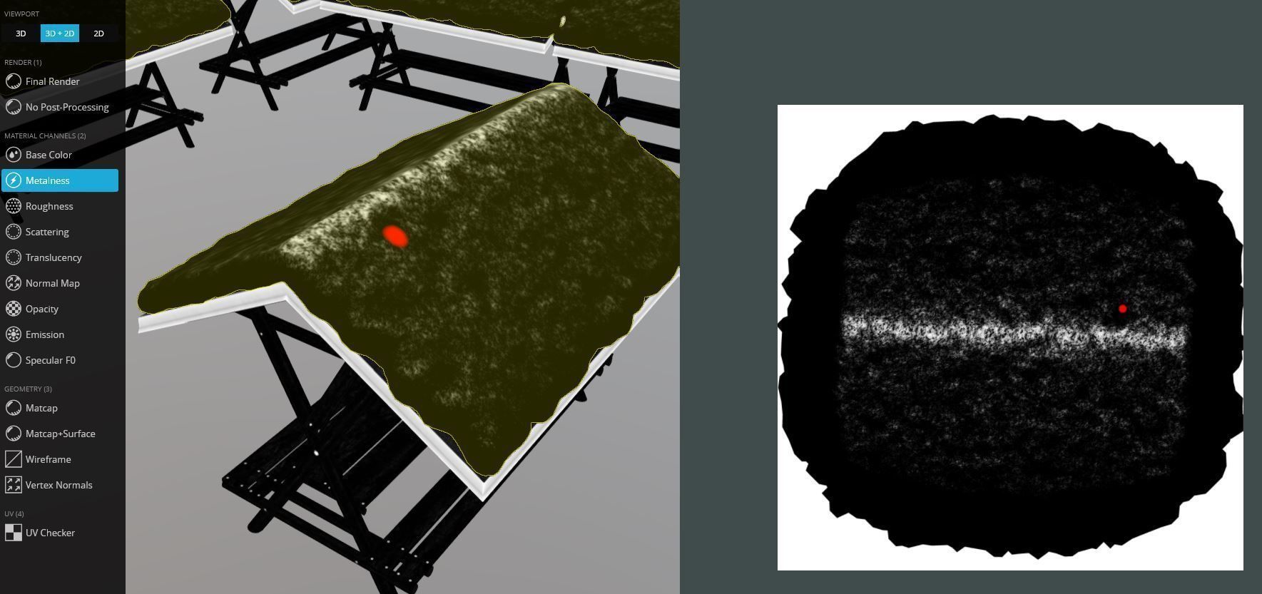 Resting Place Table Bench - Winter Version Low-poly 3D model_18