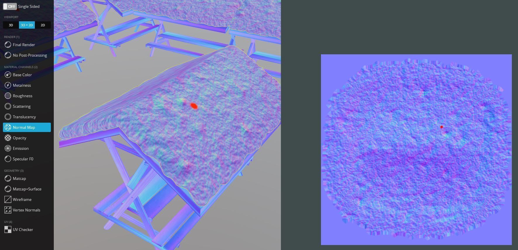 Resting Place Table Bench - Winter Version Low-poly 3D model_19