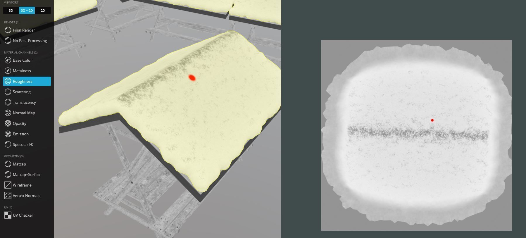 Resting Place Table Bench - Winter Version Low-poly 3D model_23