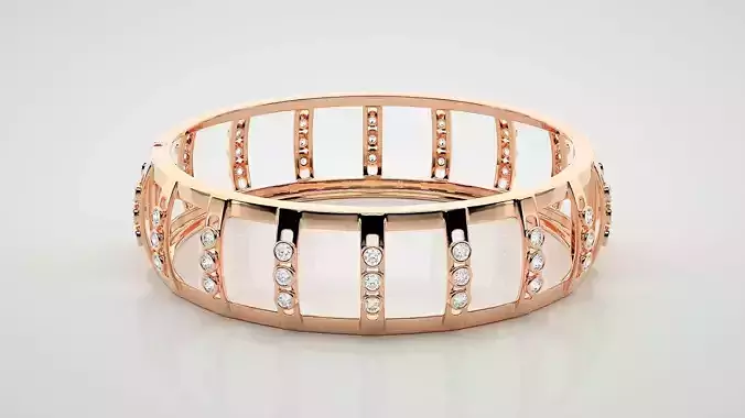 Eternity Band Diamond Ring 3dm stl render detail