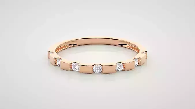 Eternity Band Diamond Ring 3dm stl render detail