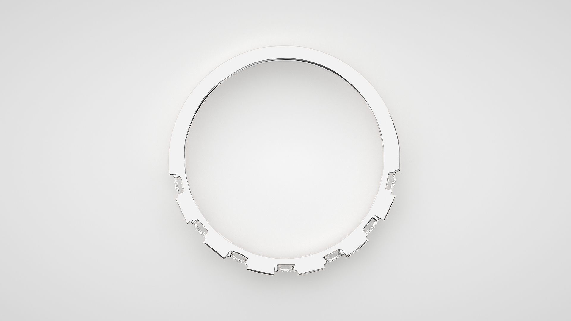 Eternity Band Diamond Ring 3dm stl render detail 3D print model_4