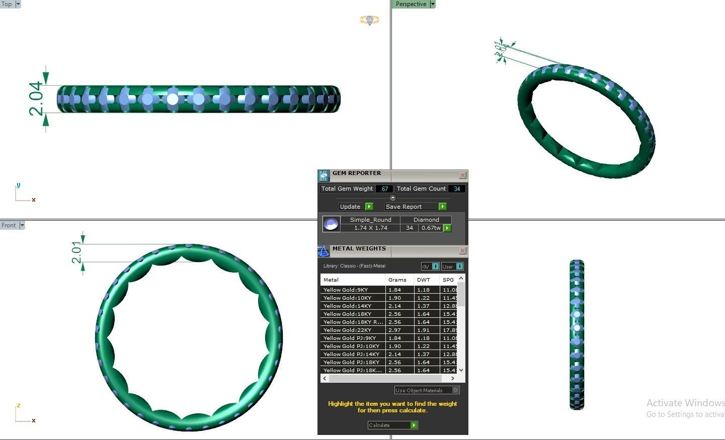 Eternity Band Diamond Ring 3dm stl render detail 3D print model_3