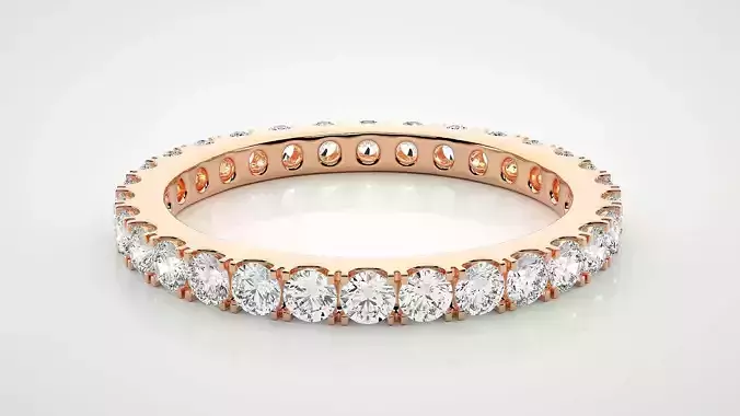 Eternity Band Diamond Ring 3dm stl render details 3D print model