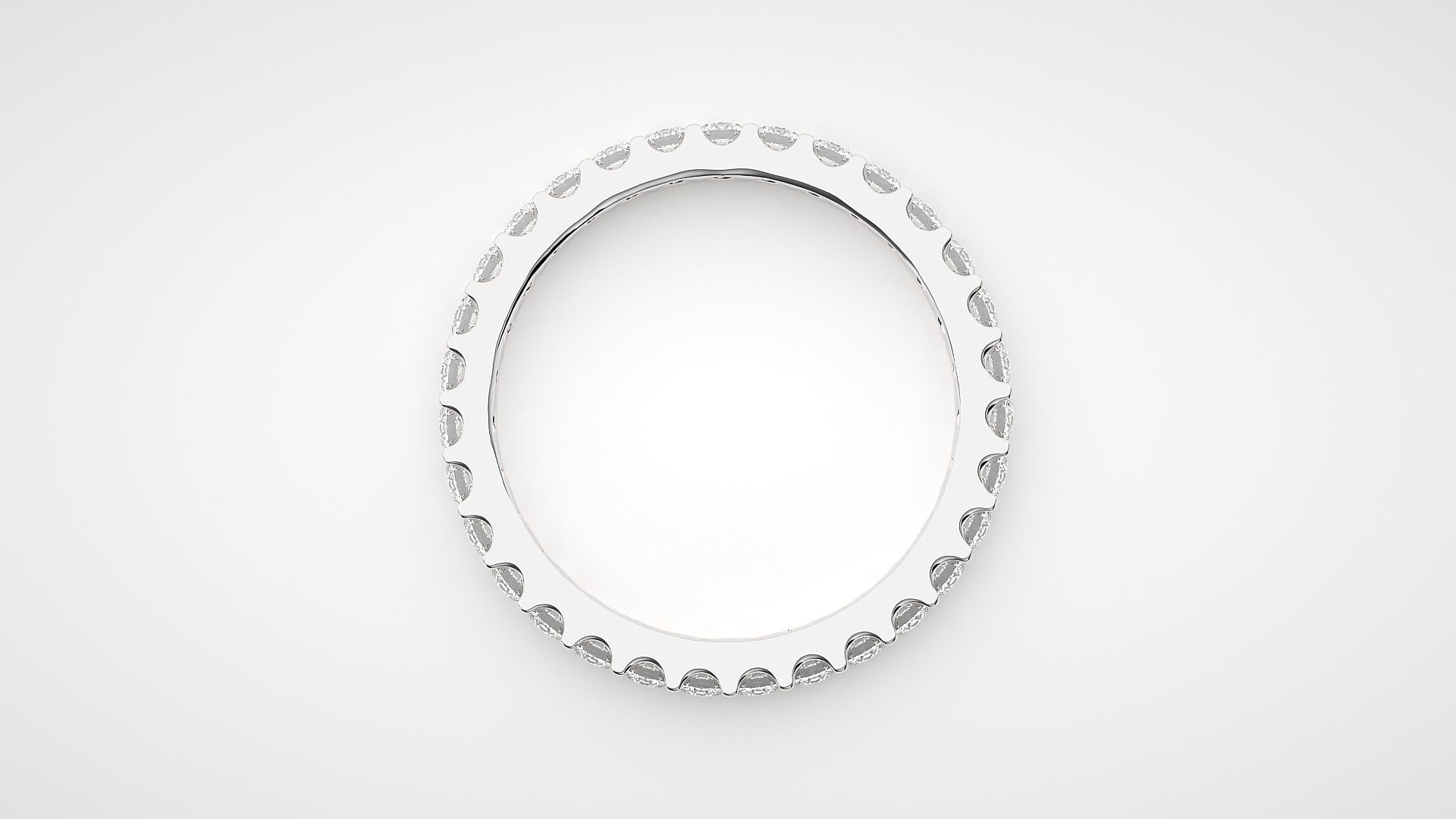 Eternity Band Diamond Ring 3dm stl render detail 3D print model_4