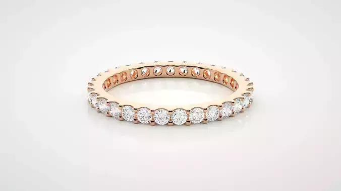 Eternity Band Diamond Ring 3dm stl render detail