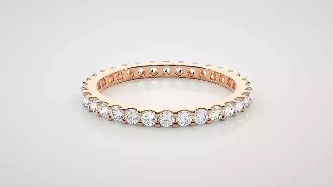 Eternity Band Diamond Ring 3dm stl render detail