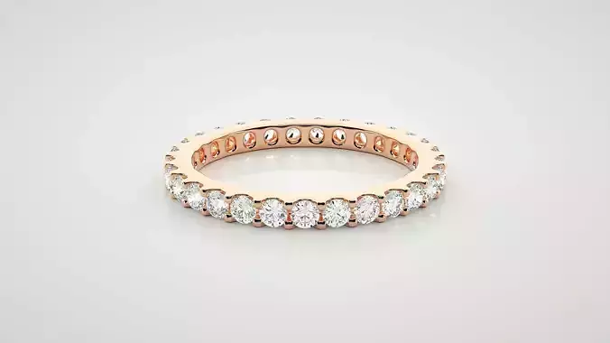 Eternity Band Diamond Ring 3dm stl render detail