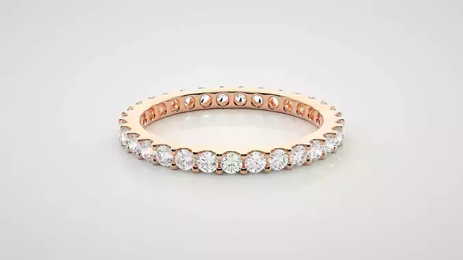 Eternity Band Diamond Ring 3dm stl render detail