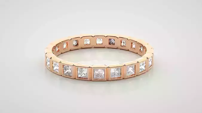 Eternity Band Diamond Ring 3dm stl render detail