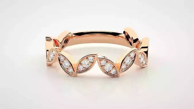 Eternity Band Diamond Ring 3dm stl render detail