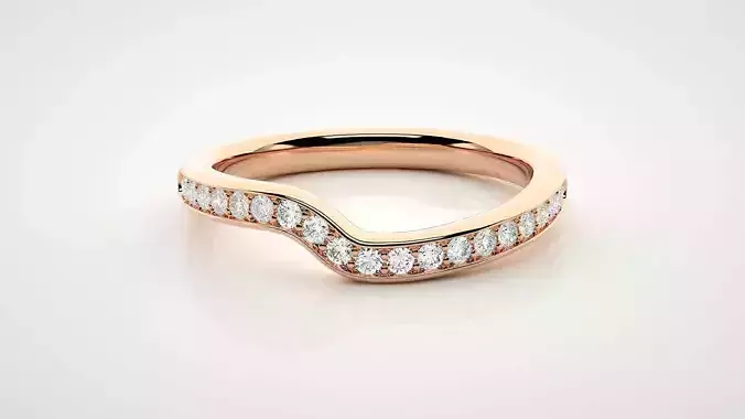 Eternity Band Diamond Ring 3dm stl render detail