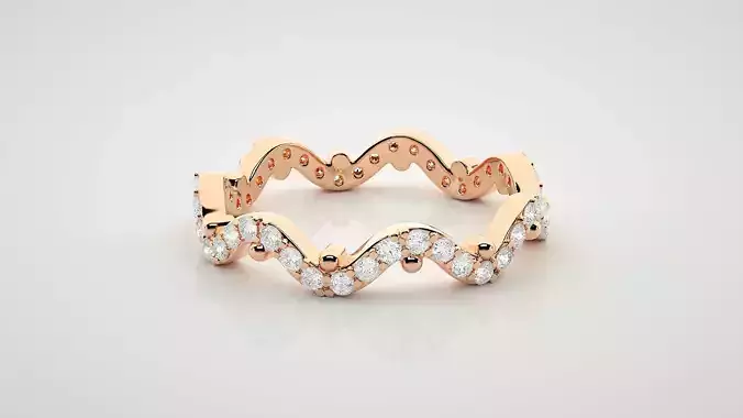 Eternity Band Diamond Ring 3dm stl render detail