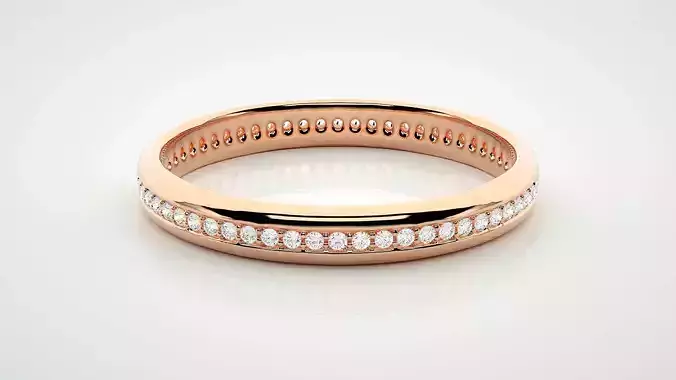 Eternity Band Diamond Ring 3dm stl render detail