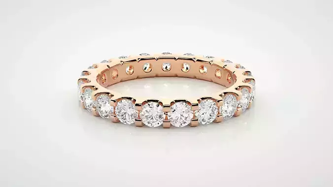 Eternity Band Diamond Ring 3dm stl render detail