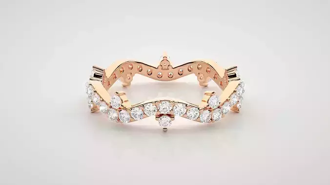 Eternity Band Diamond Ring 3dm stl render detail 3D print model