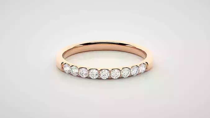 Eternity Band Diamond Ring 3dm stl render detail