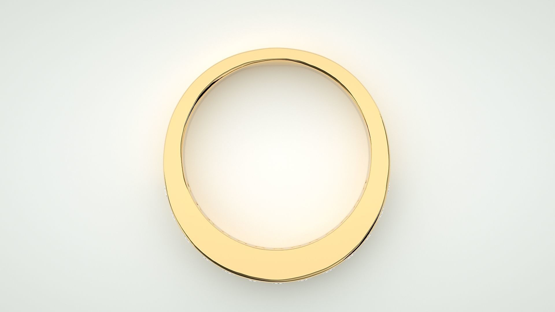 Eternity Band Diamond Ring 3dm stl render detail 3D print model_8