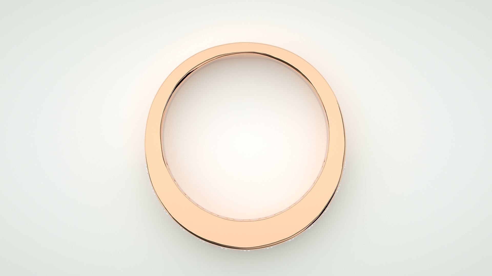 Eternity Band Diamond Ring 3dm stl render detail 3D print model_1