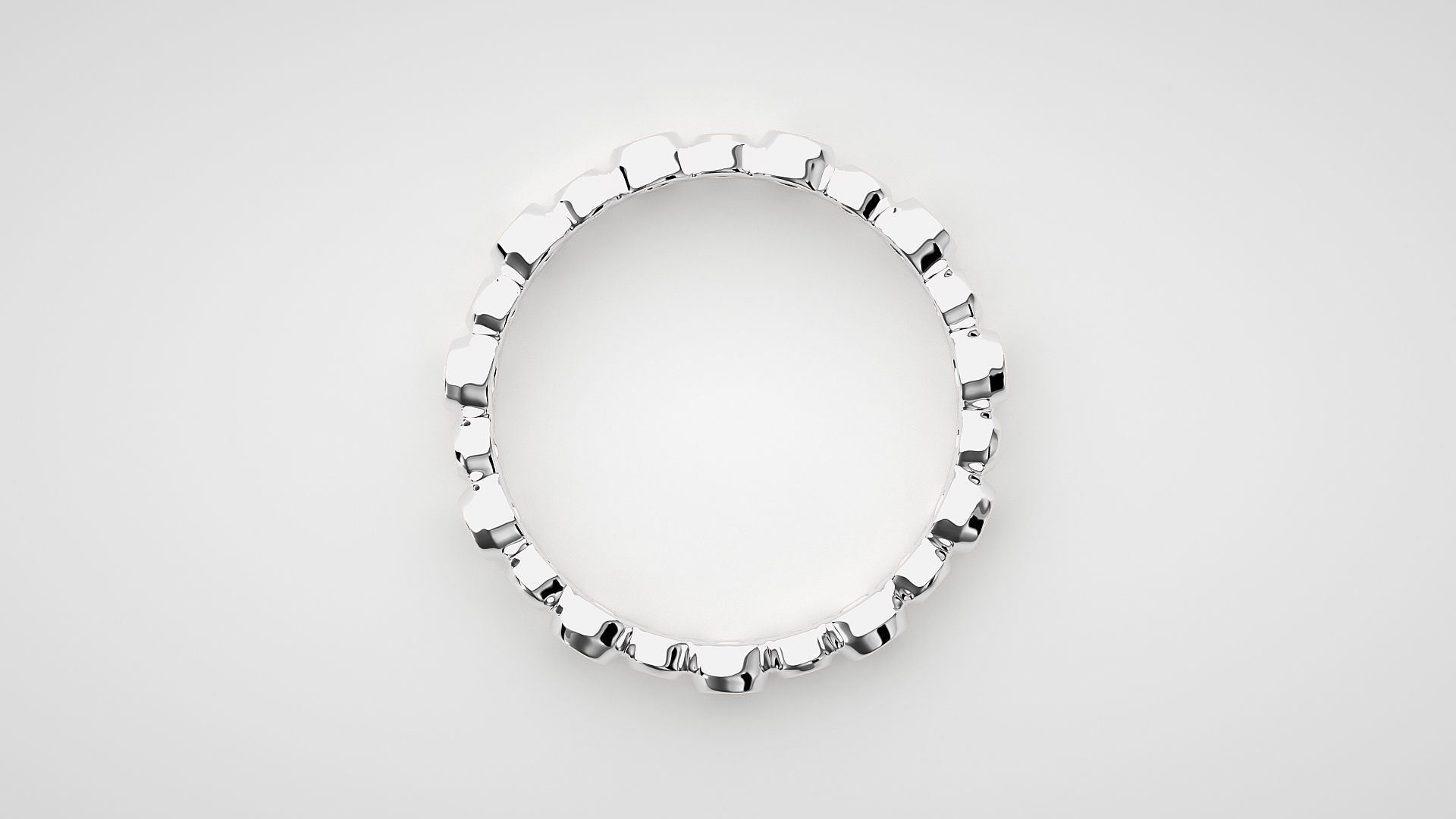 Eternity Band Diamond Ring 3dm stl render detail 3D print model_5