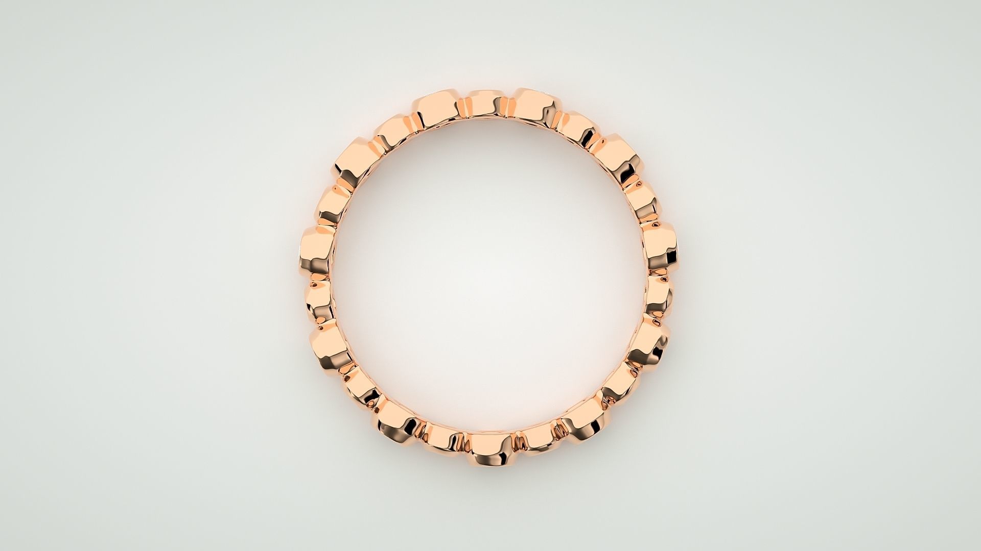 Eternity Band Diamond Ring 3dm stl render detail 3D print model_1