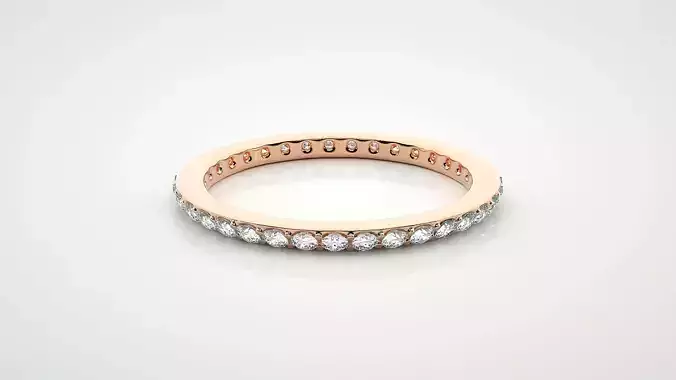 Eternity Band Diamond Ring 3dm stl render detail 3D print model