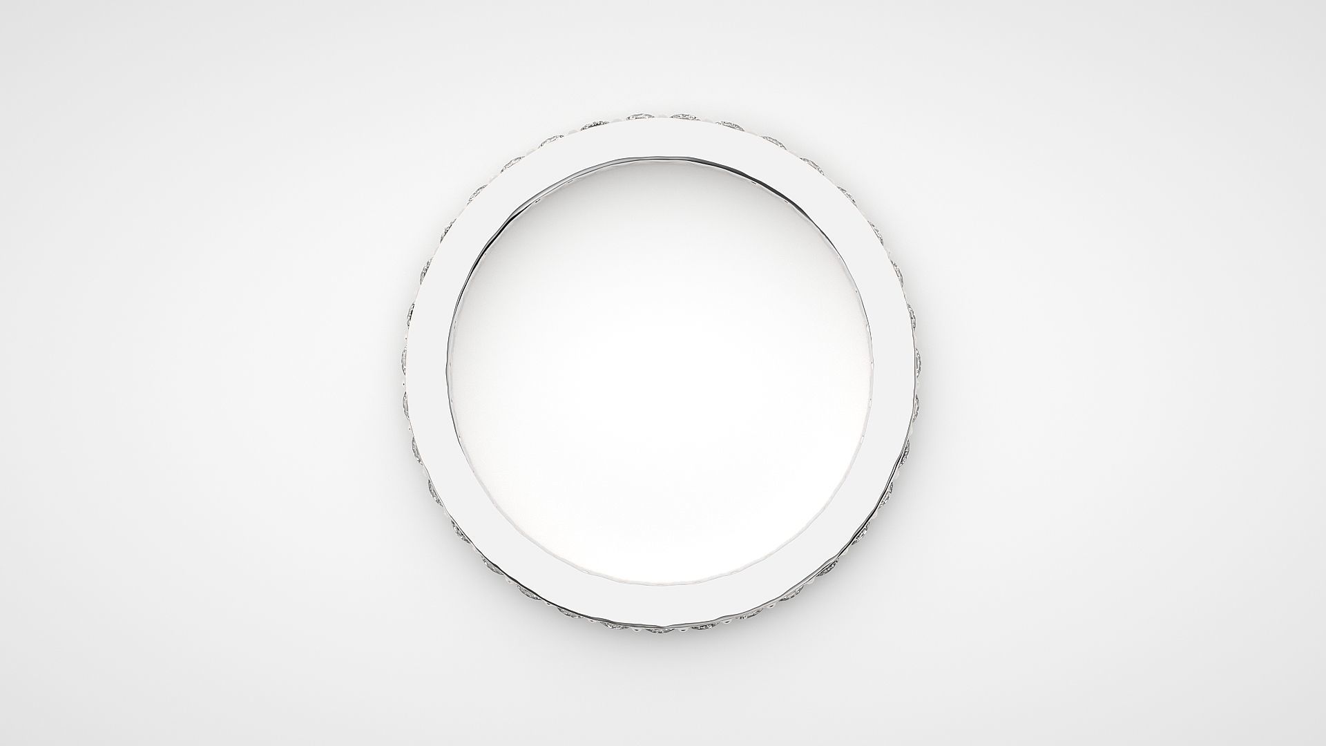 Eternity Band Diamond Ring 3dm stl render detail 3D print model_5