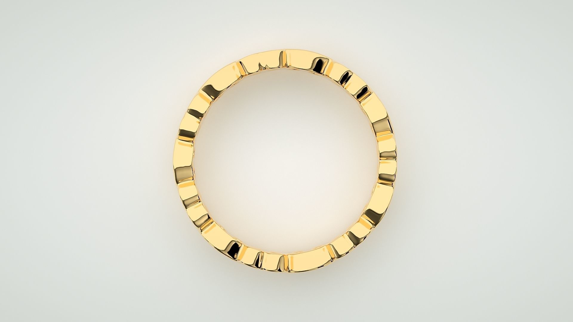 Eternity Band Diamond Ring 3dm stl render detail 3D print model_8